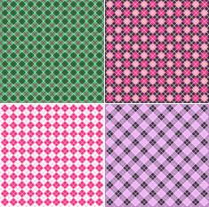 Plaid pattern set
