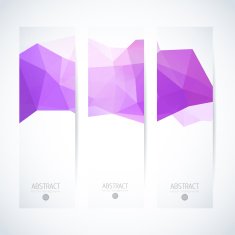 Abstract vector vertical mosaic banners N111