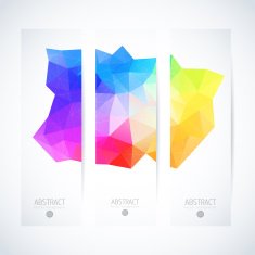 Abstract vector vertical mosaic banners N113