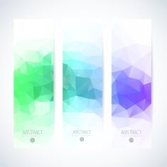 Abstract vector vertical mosaic banners N114