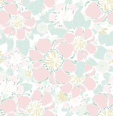 Seamless pattern with decorative flowers N12