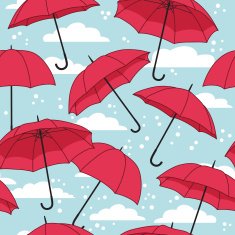vector seamless pattern with blue umbrellas N7