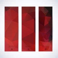 Abstract mosaic vertical banners set N42