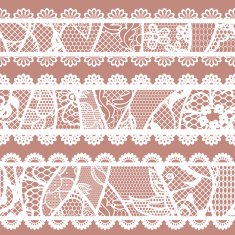 Set of lacy vintage trims N6
