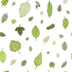 Green leaf Vector seamless pattern N2