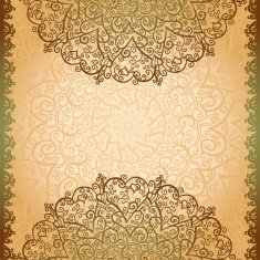 Background with abstract floral lace ornament and hearts N5
