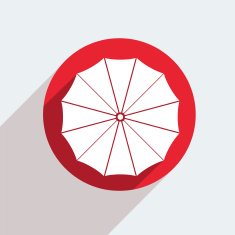 Vector red circle icon on gray background Eps10 N18