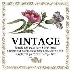 Greeting card Flowers Beautiful frame with a flower ornament N27