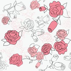 vector pattern with roses N11