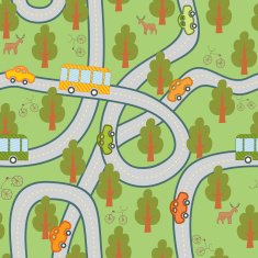 road in the woods seamless pattern N2