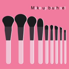 Vector set of make up brushes N2
