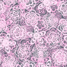 Seamless wedding background with lace flowers N2