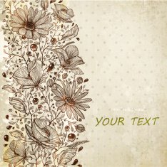 Abstract retro floral pattern N21