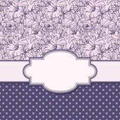 Vintage vector flower frame N10