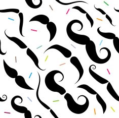 Mustache seamless pattern N13