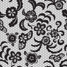 Lace seamless pattern with flowers N227