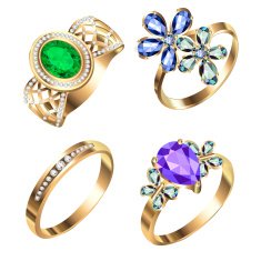 ring set with precious stones N2