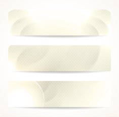 Set of abstract beige vector headers or banners