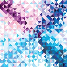 Retro seamless pattern of geometric shapes