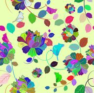 Seamless multicolor floral pattern N4