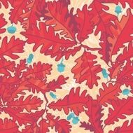 seamless pattern with oak leaves