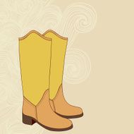 Vintage boots with floral fabric N4