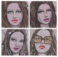 faces of the women