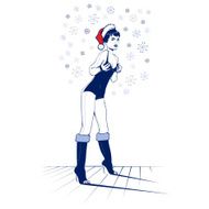 beauty sexy santa&#039;s girl
