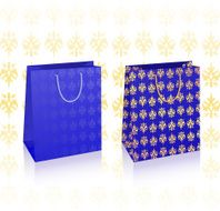 Two vector royal blue bags