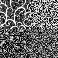 Black and white swirls