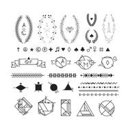 Hipster black and white graphic elements N2