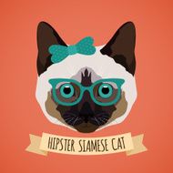 Hipster cat portrait N3
