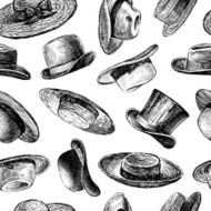 background with hats