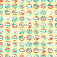 Summer beach party seamless pattern Flat style N6