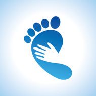 creative foot care icon