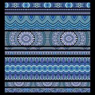 ethnic seamless stripes background set