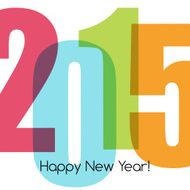 Happy new year greeting with number N5