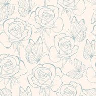 Beautiful Decorative Butterfly with Roses Flowers
