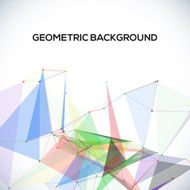 Vector background with polygonal abstract shapes circles lines triangles