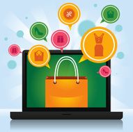 Shopping laptop