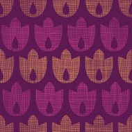 Abstract textile geometric tulips stripes seamless pattern background