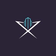 Sign of the letter X property sign