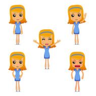 set of funny cartoon housewife N7