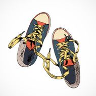 Colored gumshoes sketch N2