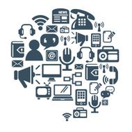 Communication Icons in Conversation Shape N3
