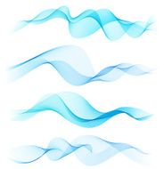 Set of vector color curve lines design element N10
