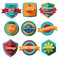 Set of retro vintage badges and labels N10