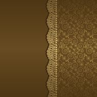vector background with gold flowers and swirls