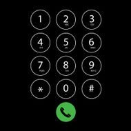 Flat keypad for phone