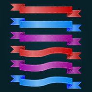Set of retro ribbons and labels N3